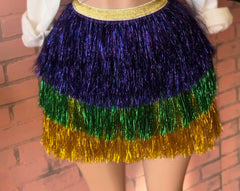 Tinsel Fringe mardigras skirt