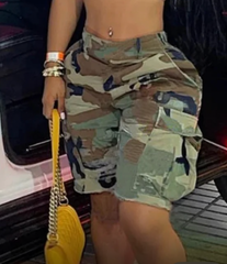 Rugged camo jorts
