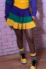 mardigras skater skirt