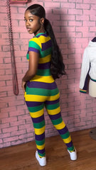 Runner girl Mardigras jumpsuit