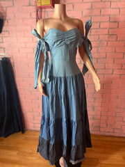 Bows & denim jumpsuit