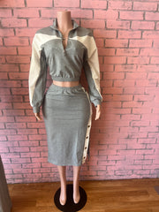 Buttoned on the side set