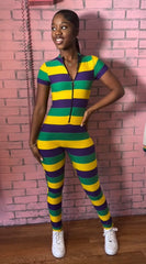 Runner girl Mardigras jumpsuit