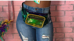 Clear mardigras fanny pack