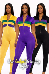 Easy slay mardigras jumpsuit