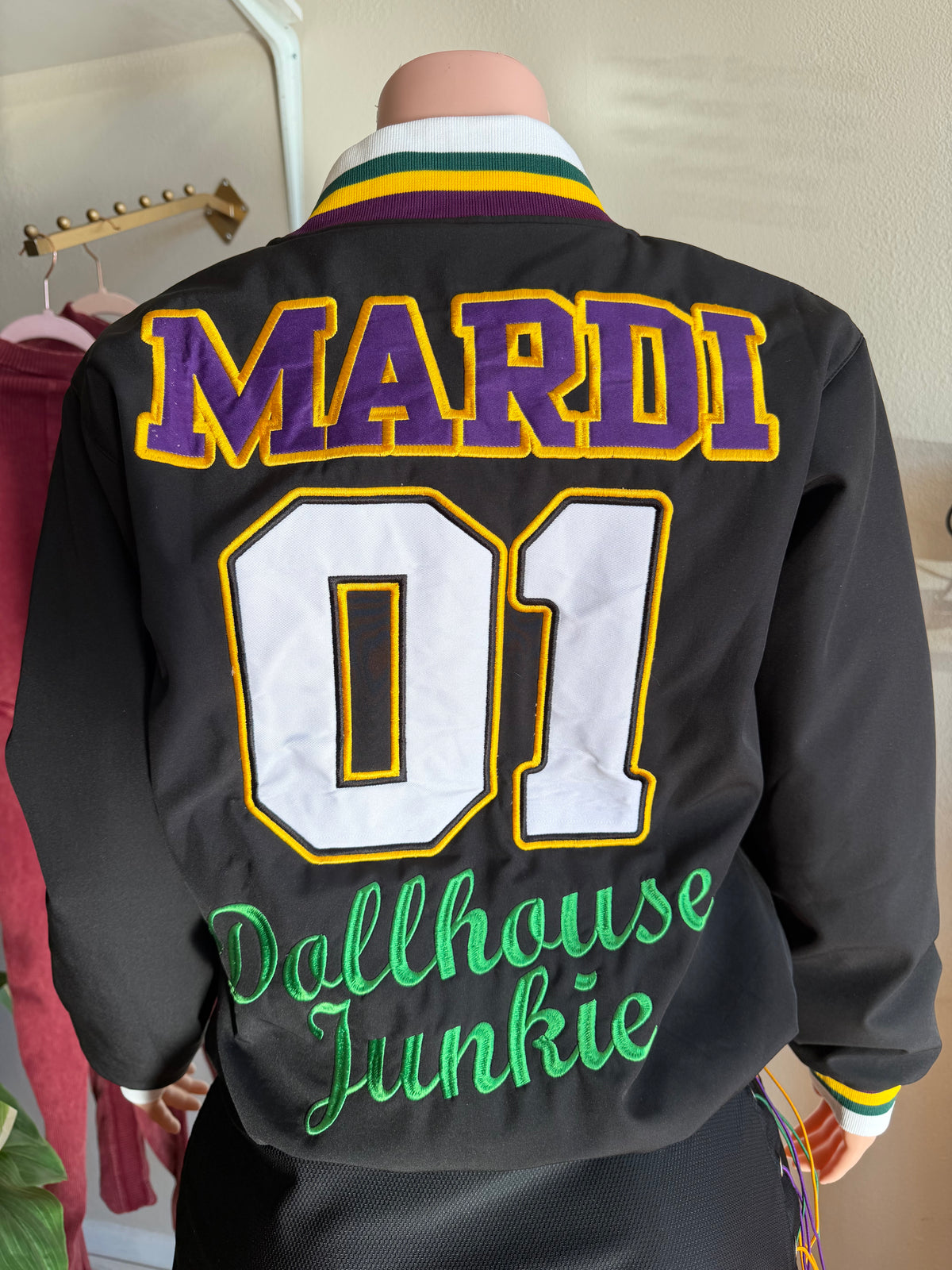 Doll way Mardigras varsity jacket
