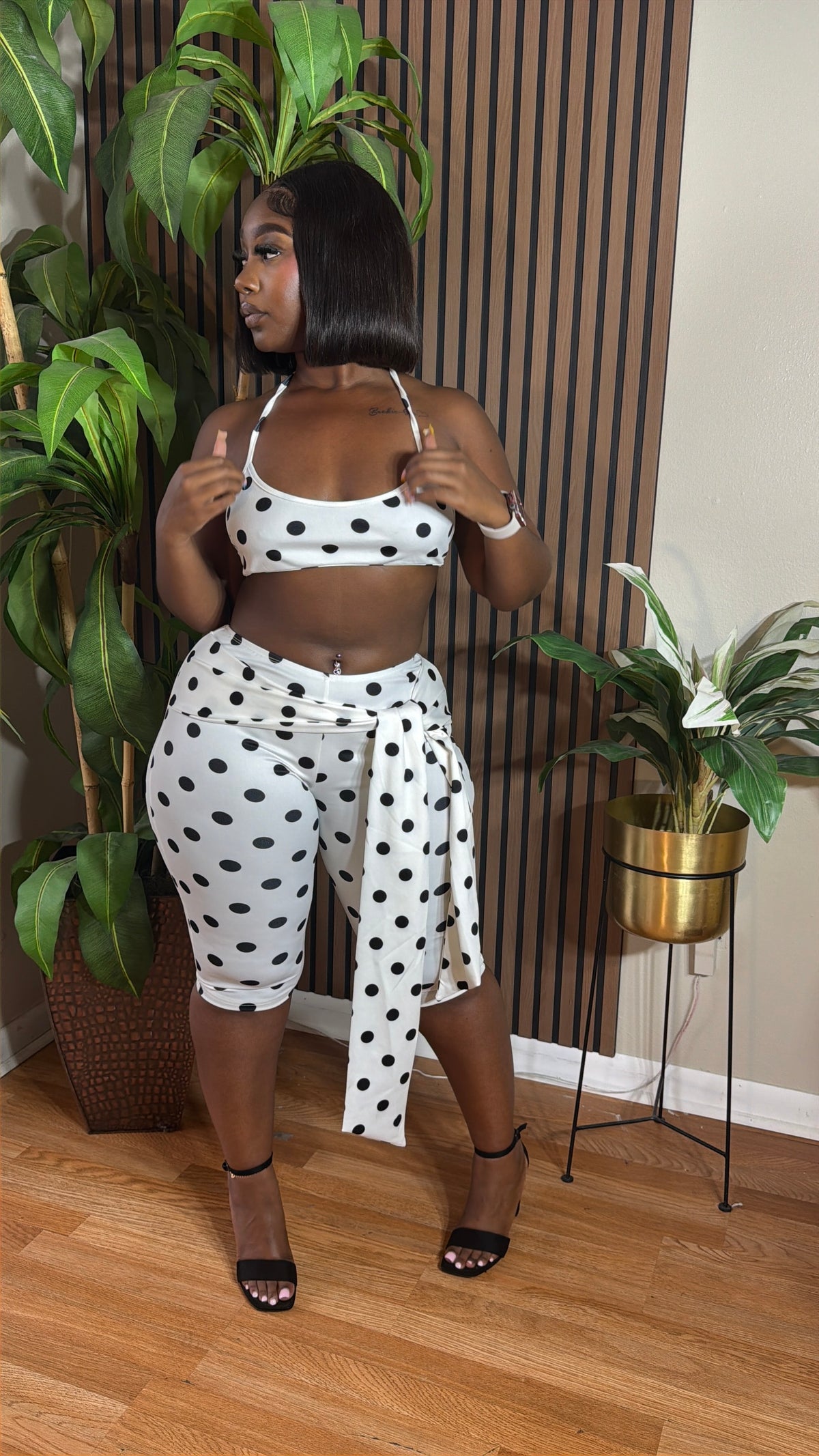 Polka dot bae set