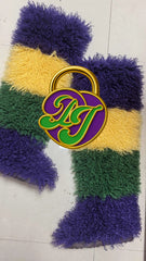 Baddie mardigras fur boots (ship jan 17th )