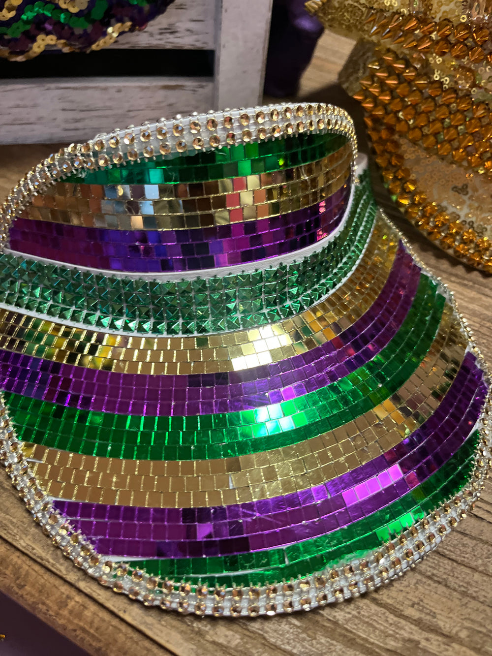 disco mardigras sun visors
