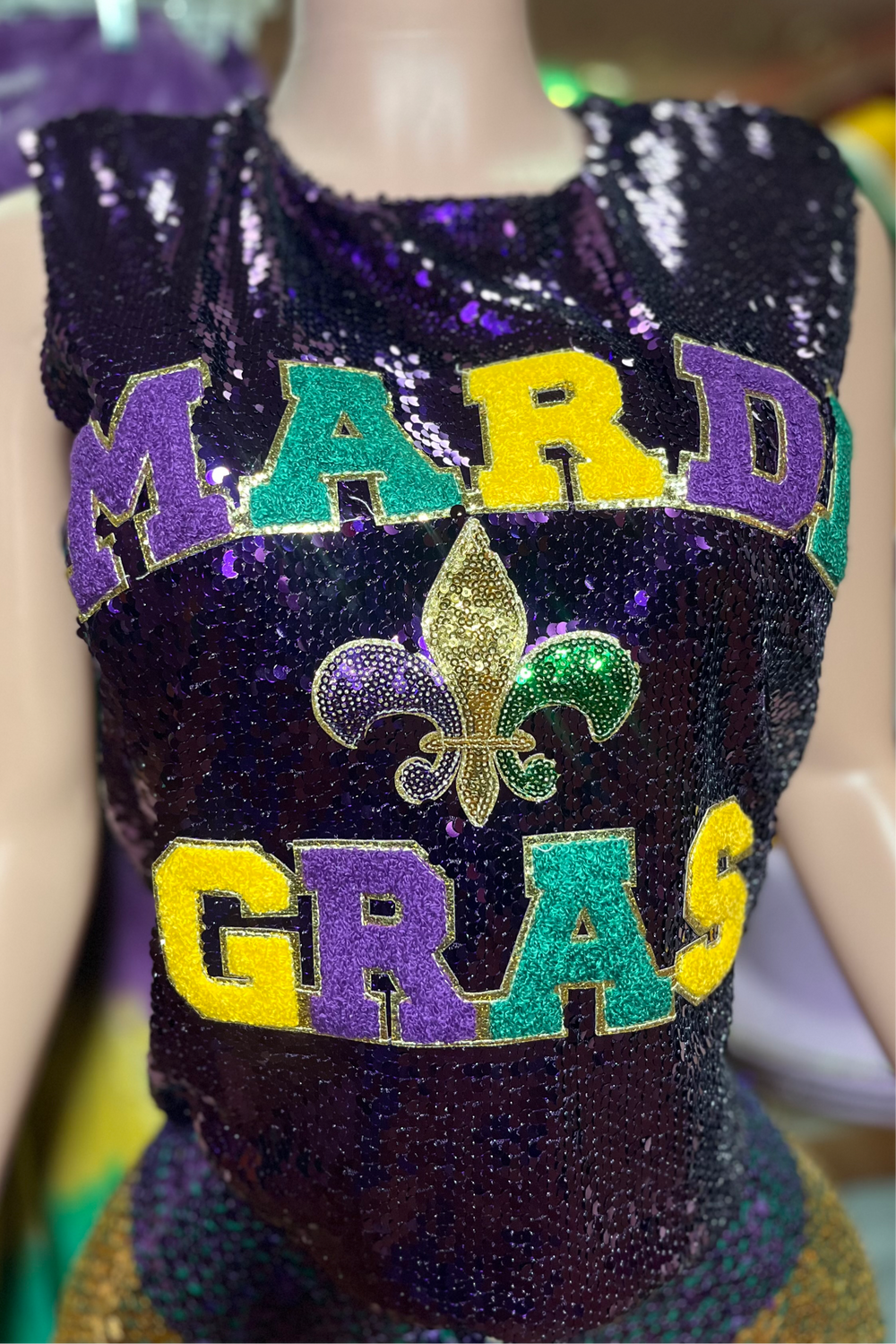 Glits & Glamor mardigras top