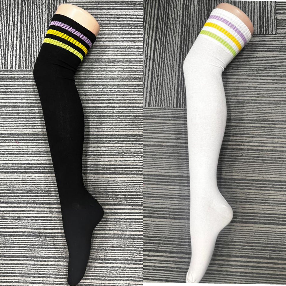 thigh high mardigras socks
