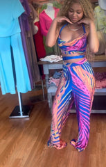 Blue palms set