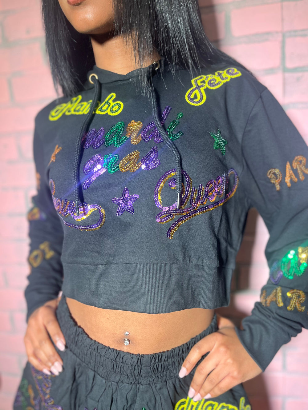 mardigras explosion crop jacket