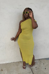 One sided maxi dress