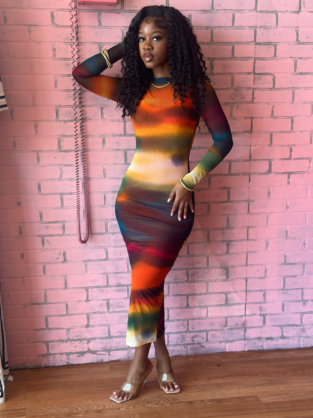 Warmth of fall bodycon dress