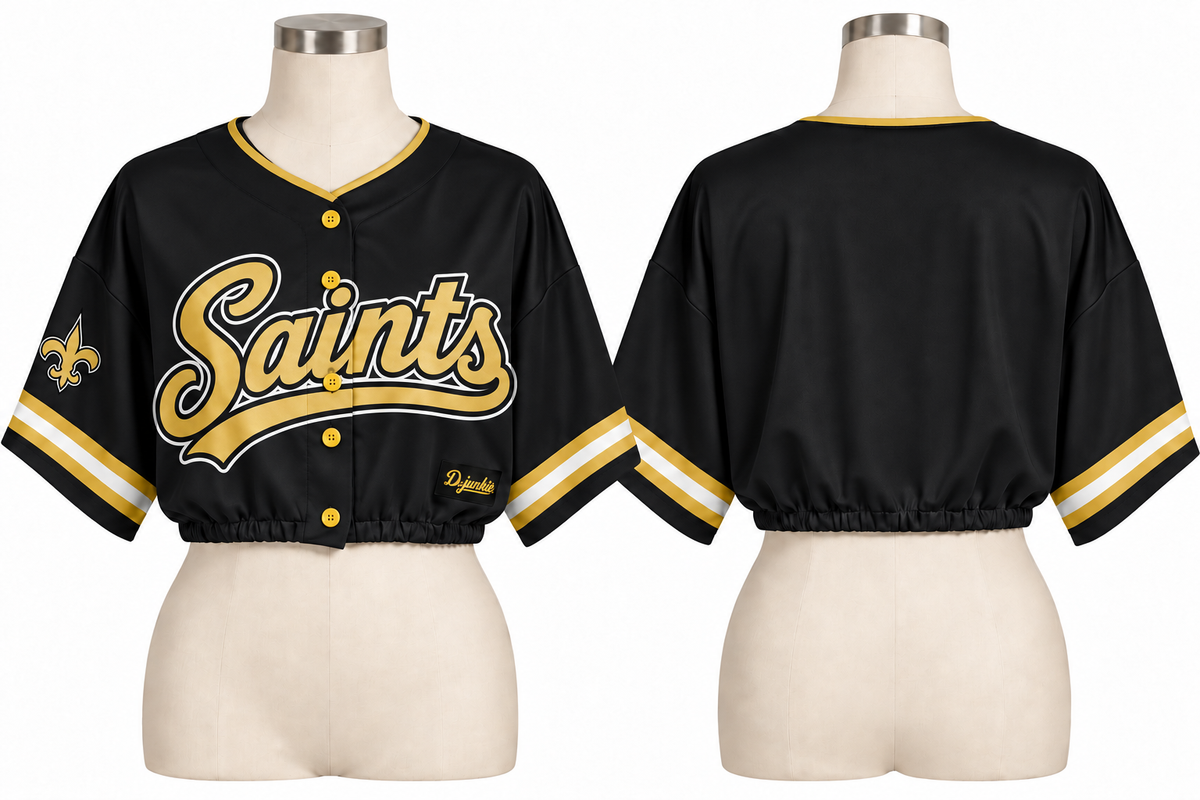 Saints baby cropped jersey