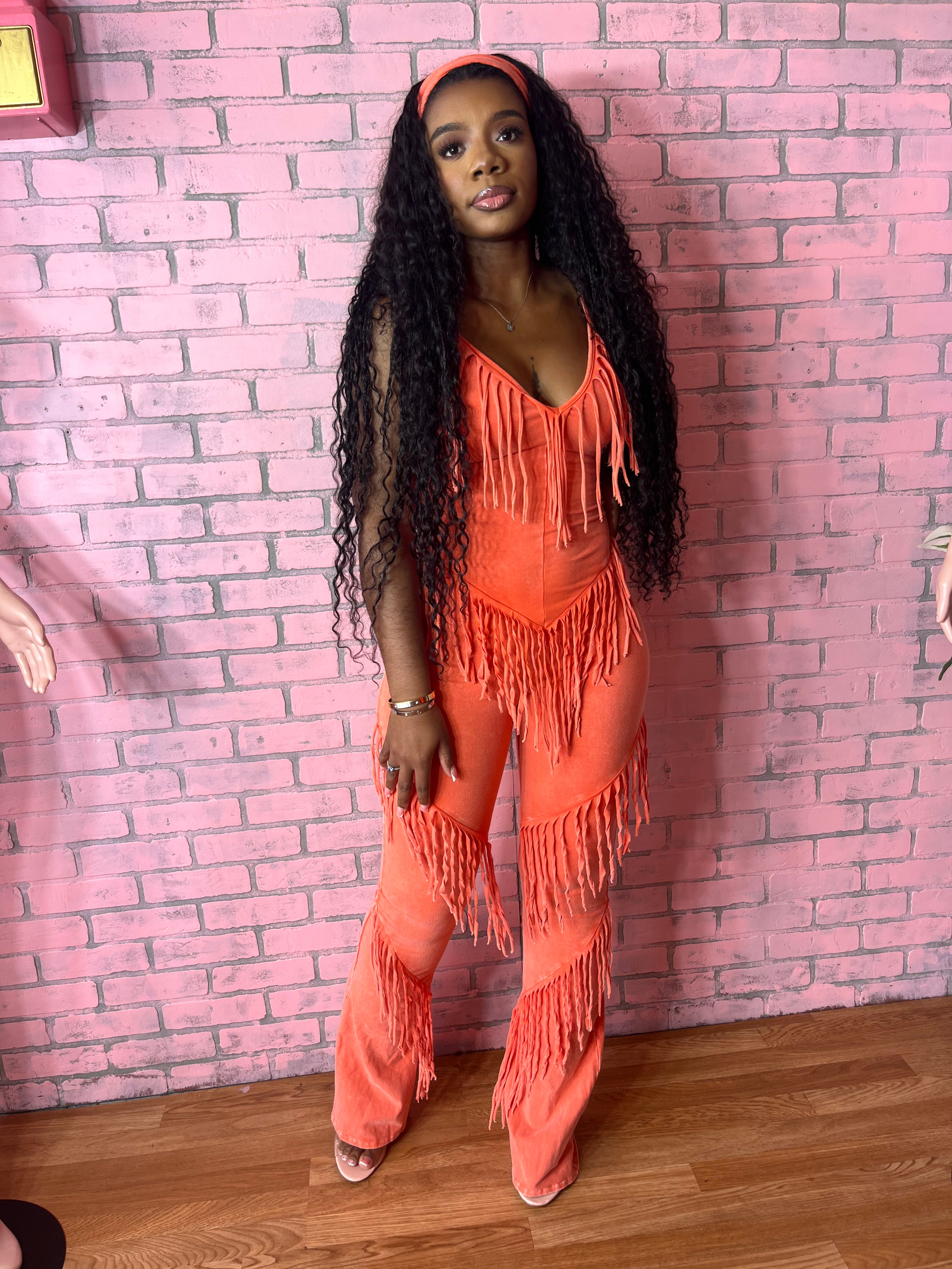 Orange you obsessed jumpsuitp