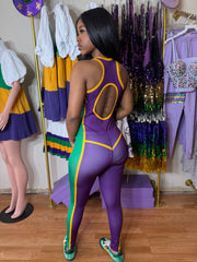 Sporty mardigras jumpsuit (jumpsuit only)