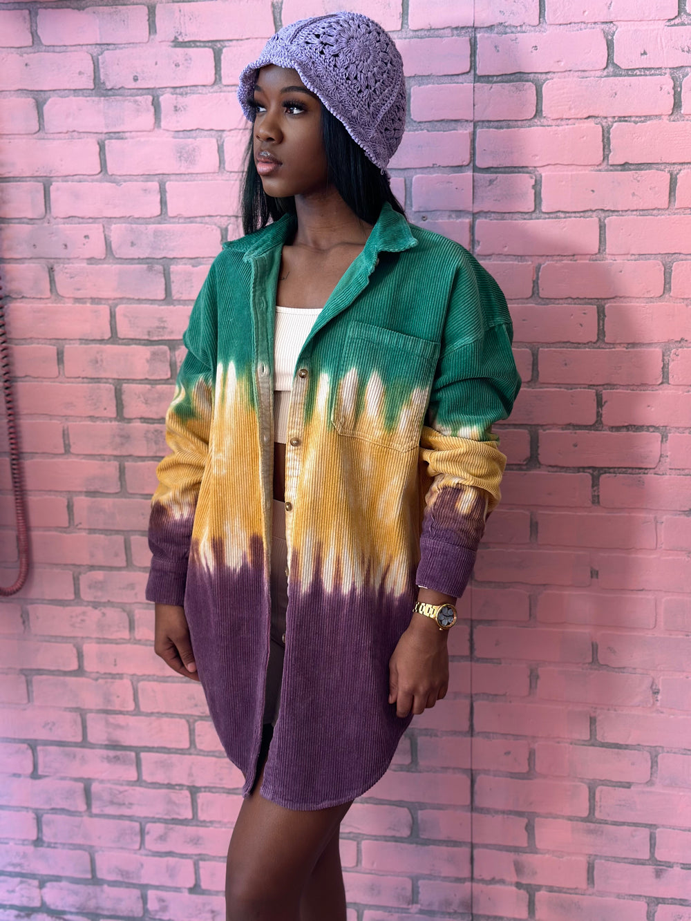 Mardigras mambo top/cardigan