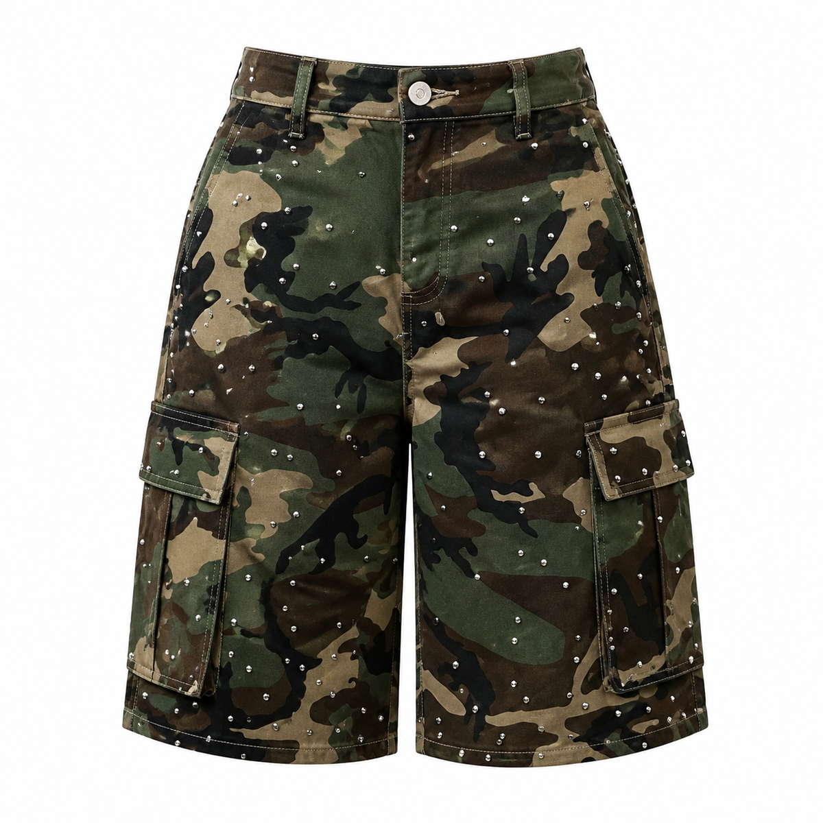 Elevated camo jorts