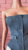 denim white Slashed jumpsuit